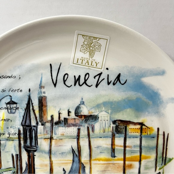 Ceramica Cuore Venezia Gondola Plate Made In Italy 9" - Picture 3 of 9